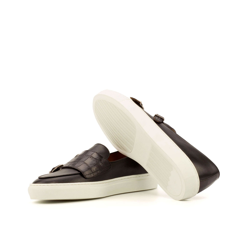 Monk Sneaker-Painted Croco, Black 2-MERRIMIUM-WS