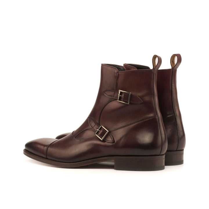 Octavian Buckle Boot-Painted Calf, Burgundy 4-MERRIMIUM