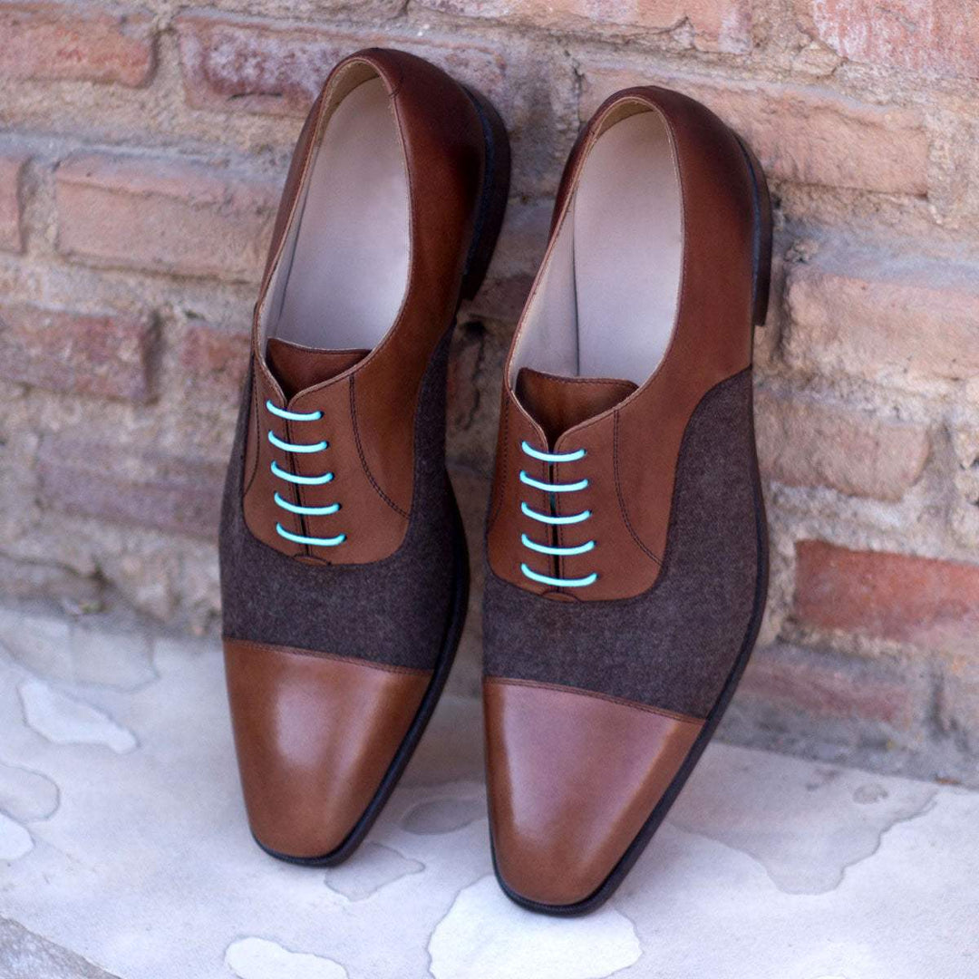 Oxford-Painted Calf, Flannel, Brown 1-MERRIMIUM-WS