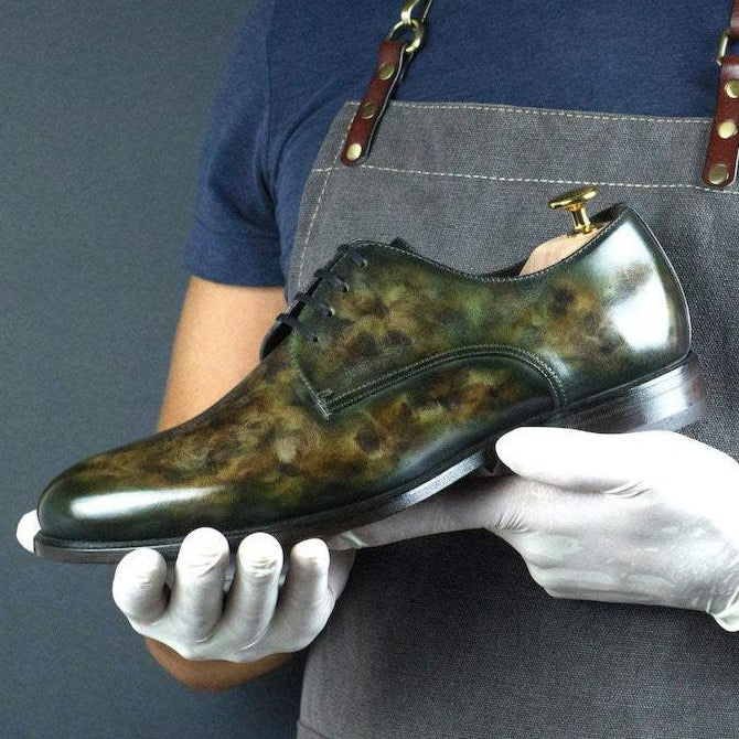 Robin Cezanne Derby Patina Goodyear welt Shoes Limited Edition-MERRIMIUM-LE07-xxx