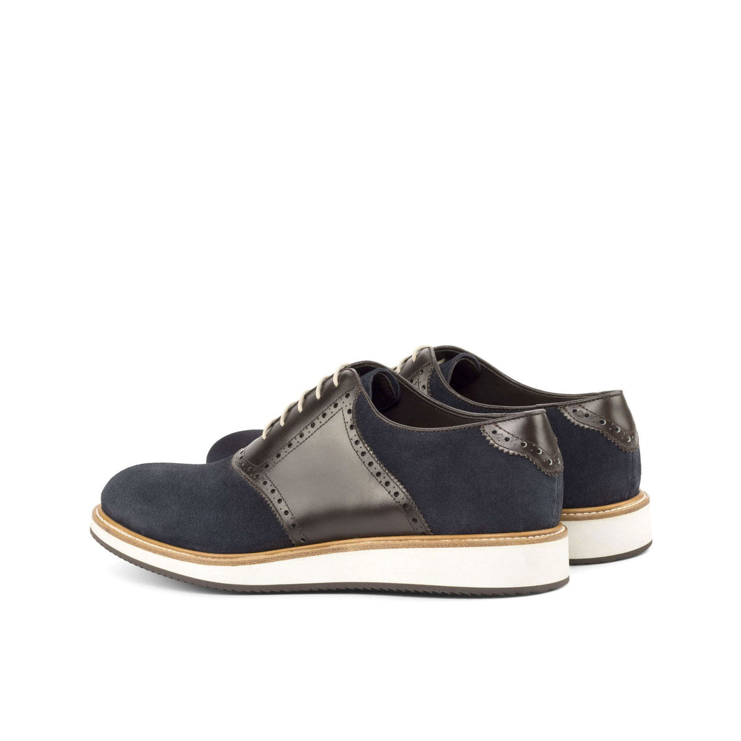 Saddle-Suede, Box Calf, Blue, Dark Brown 4-MERRIMIUM