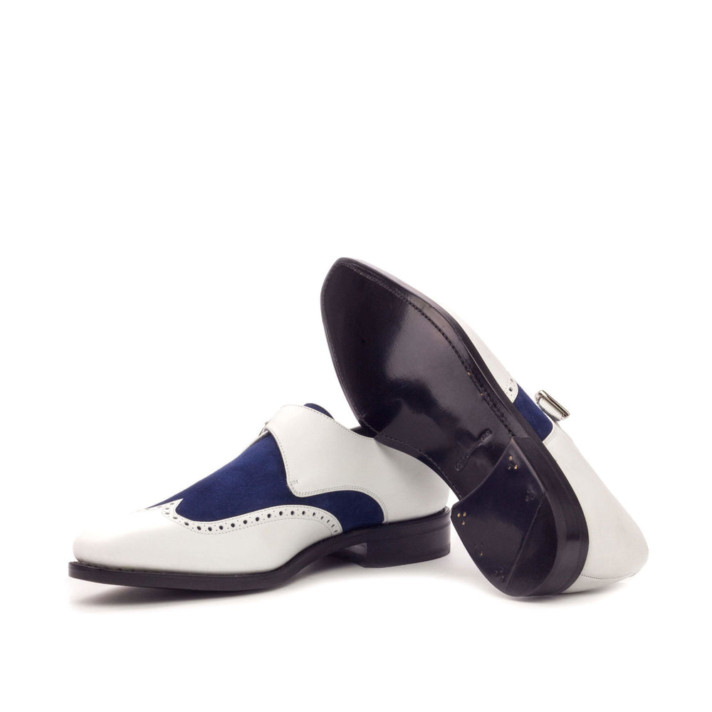 Single Monk-Kid Suede, Box Calf, Blue, White 2-MERRIMIUM-WS