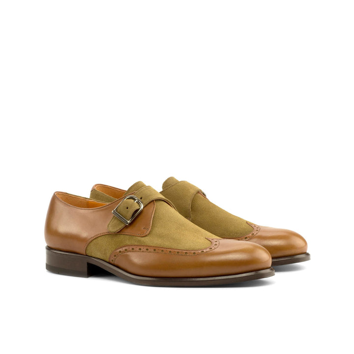 Single Monk-Painted Calf, Suede, Brown 3-MERRIMIUM