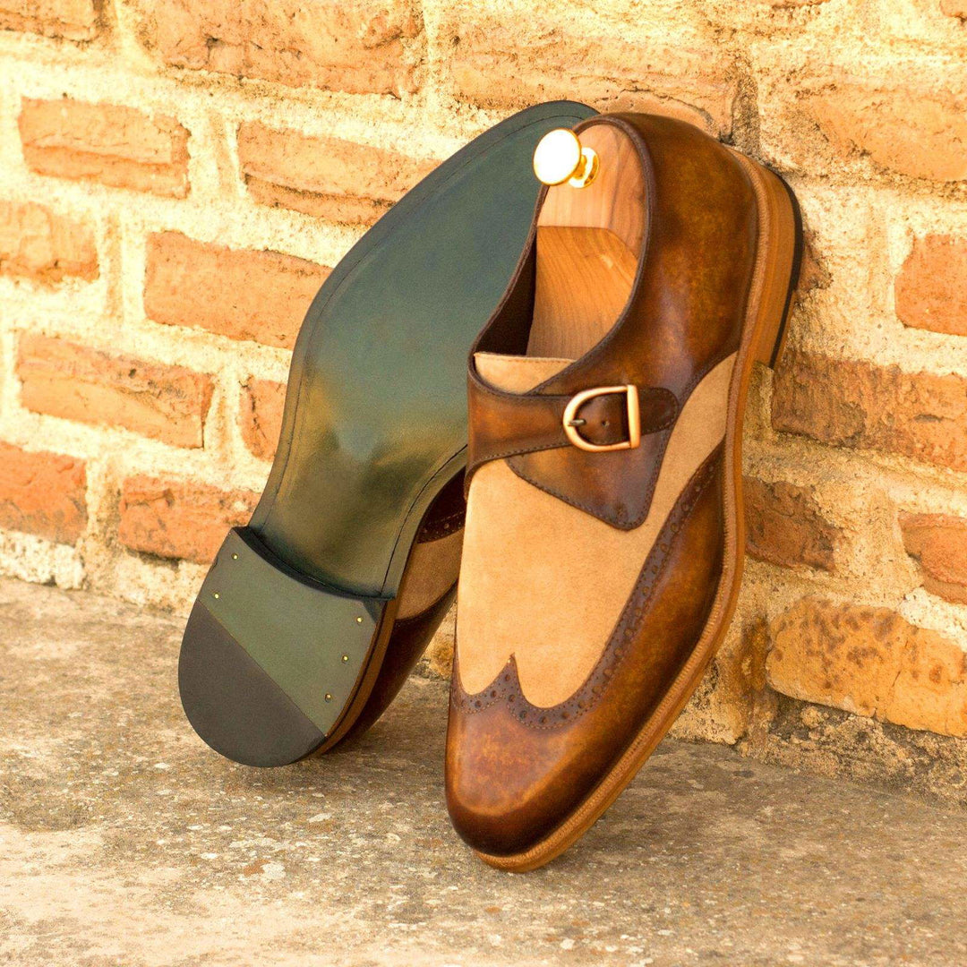 Single Monk-Patina, Kid Suede, Brown 1-MERRIMIUM-WS
