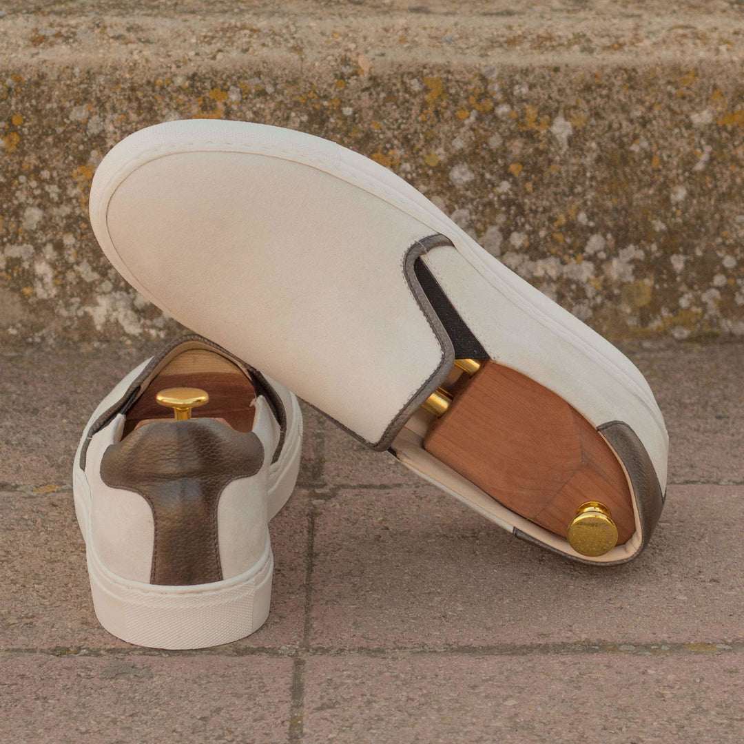 Slip On-Kid Suede, White 1-MERRIMIUM-WS