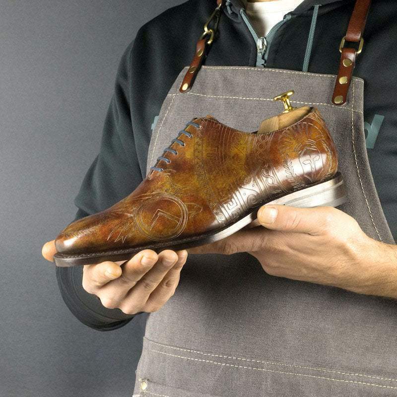 Spartan Fire Museum Patina Wholecut Shoes Goodyear Welt Limited Edition-Wholesale - MERRIMIUM