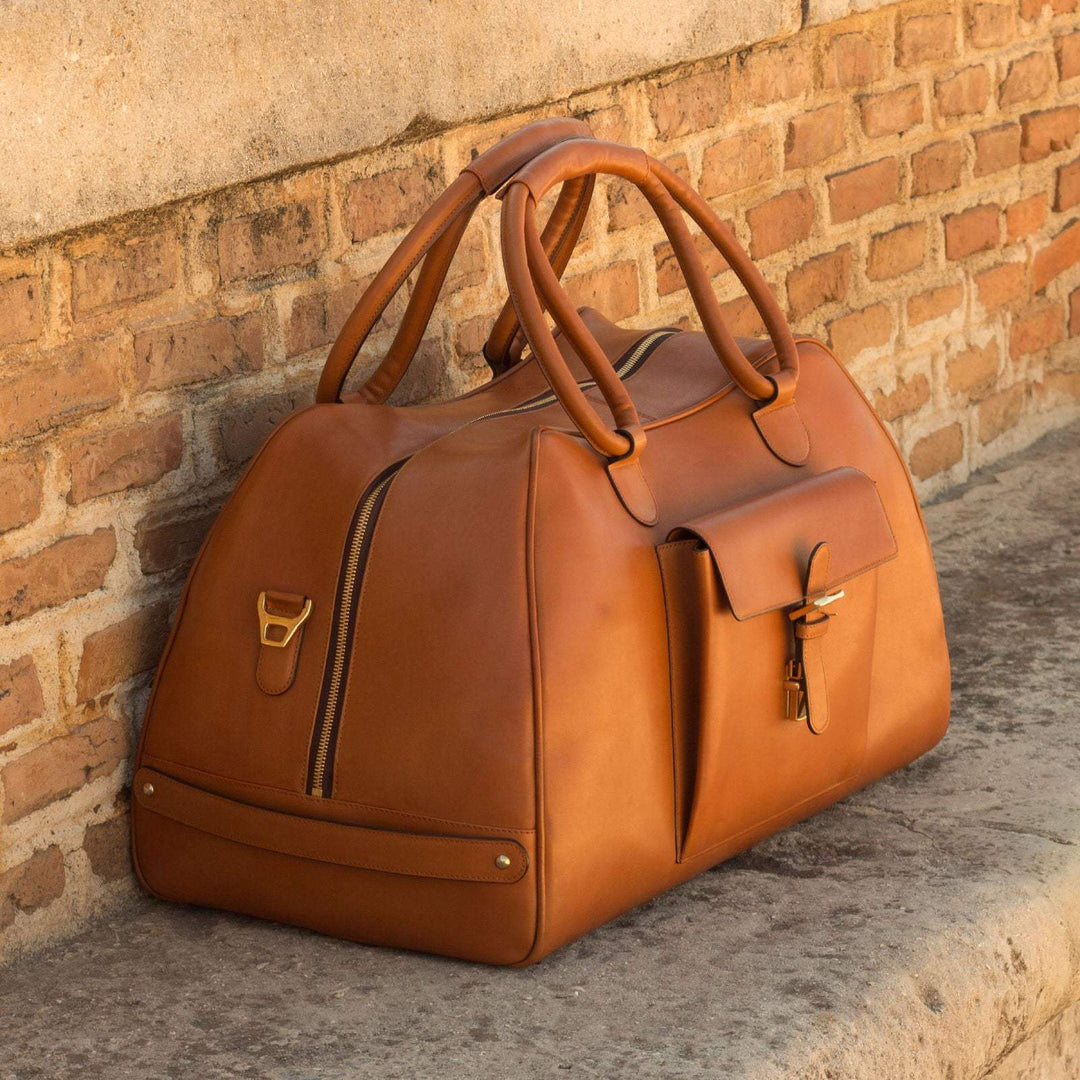 Travel Sport Duffle Bag Leather Brown 2807 1- MERRIMIUM--GID-1939-2807