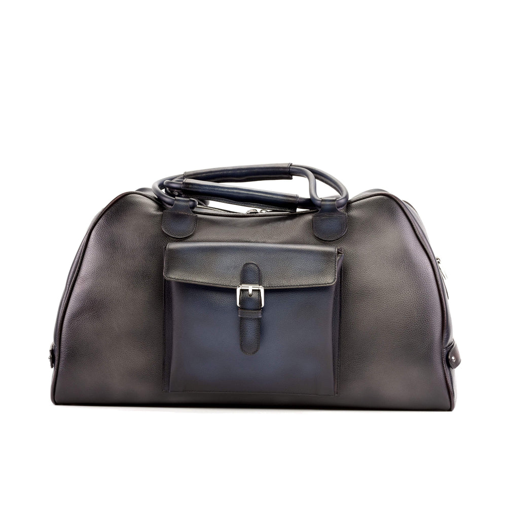 Travel Sport Duffle Bag Leather Burgundy Grey 5225 2- MERRIMIUM