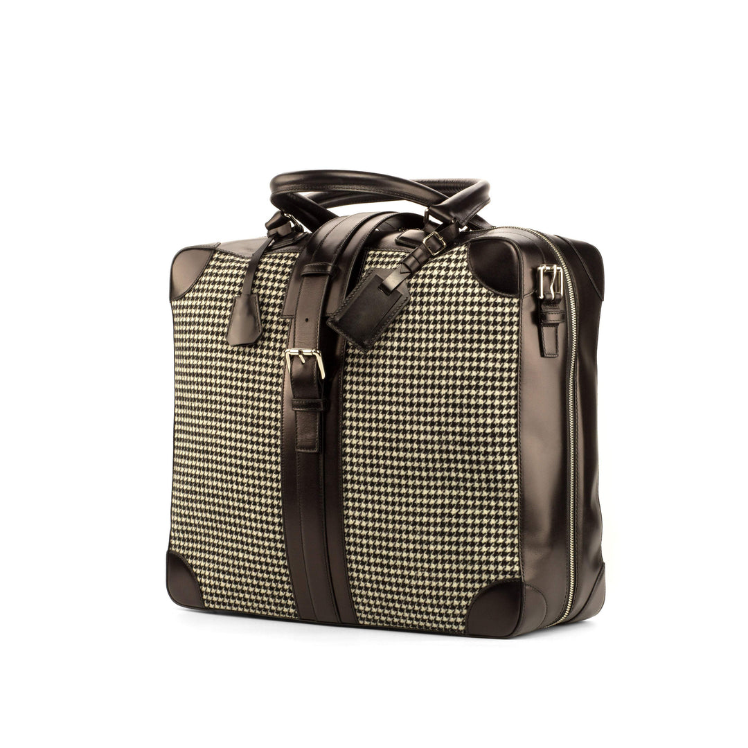 Travel Tote Bag Leather Black 4276 3- MERRIMIUM