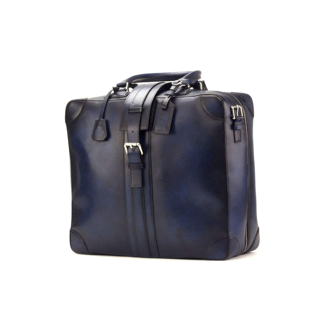 Travel Tote Bag Leather Blue 2921 4- MERRIMIUM