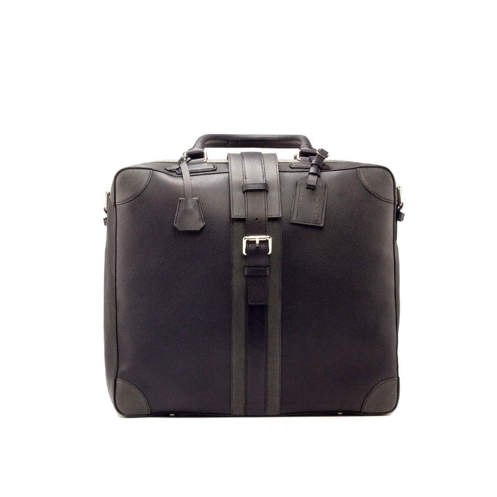 Travel Tote Bag Leather Grey Black 2944 3- MERRIMIUM