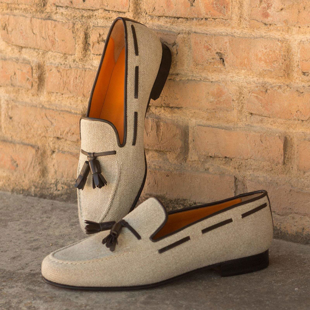 Wellington-Linen, Calf Leather, White, Brown 1-MERRIMIUM--GID-1386-2103-wholesale