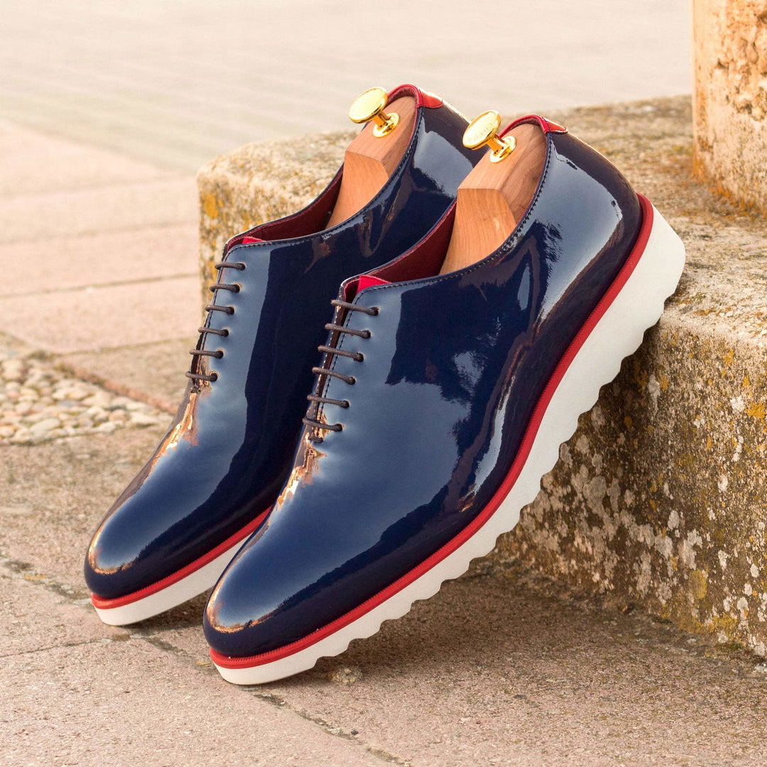Whole Cut-Patent, Kid Suede, Blue, Red 1-MERRIMIUM-WS