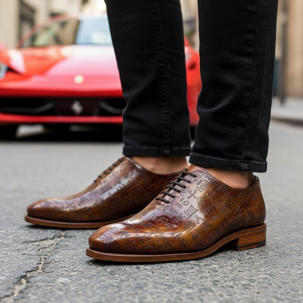 MERRIMIUM-Men's Wholecut Goodyear welt Patina Shoes Egyptian Limited Edition