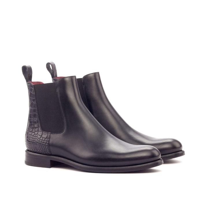 Women's Chelsea Boots Leather Black 3074 3- MERRIMIUM