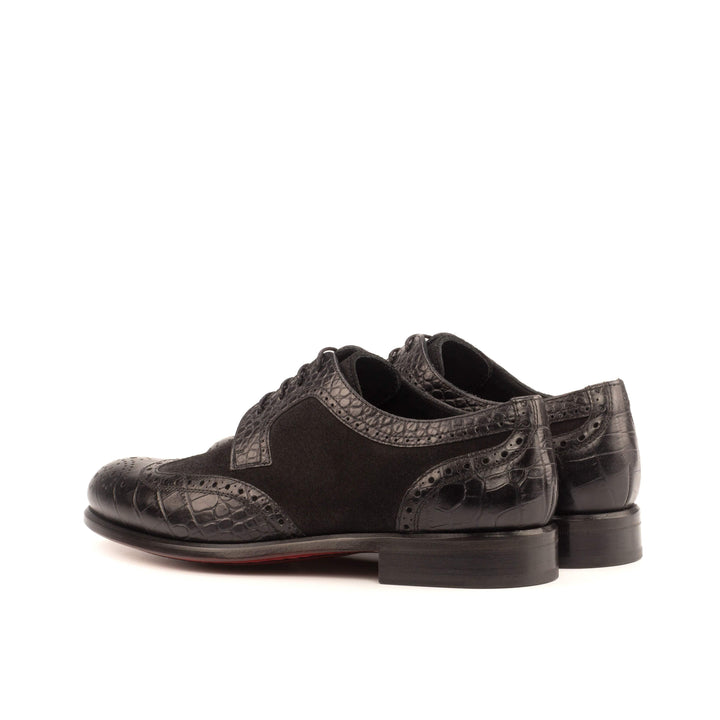 Women's Derby Wingtip Shoes Leather Black 3939 4- MERRIMIUM