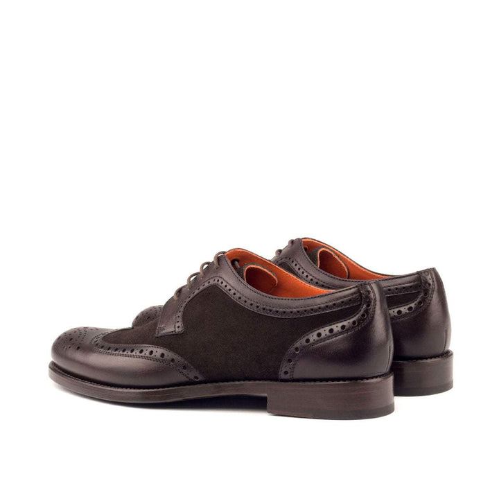 Women's Derby Wingtip Shoes Leather Dark Brown 2796 4- MERRIMIUM