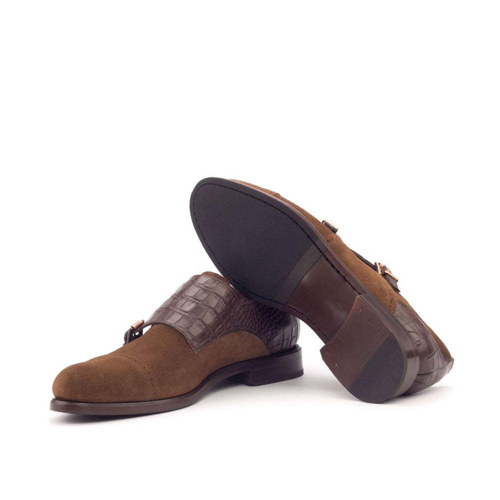 Women's Double Monk Shoes Leather Brown 2979 2- MERRIMIUM