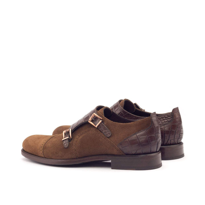 Women's Double Monk Shoes Leather Brown 2979 4- MERRIMIUM
