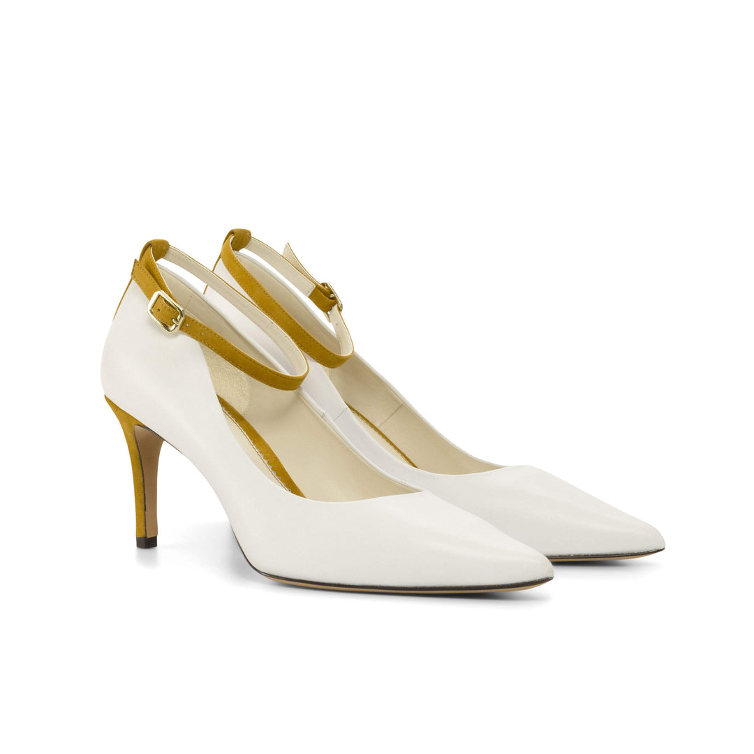 Women's Florence  High Heels Leather Pure White 4781 4- MERRIMIUM