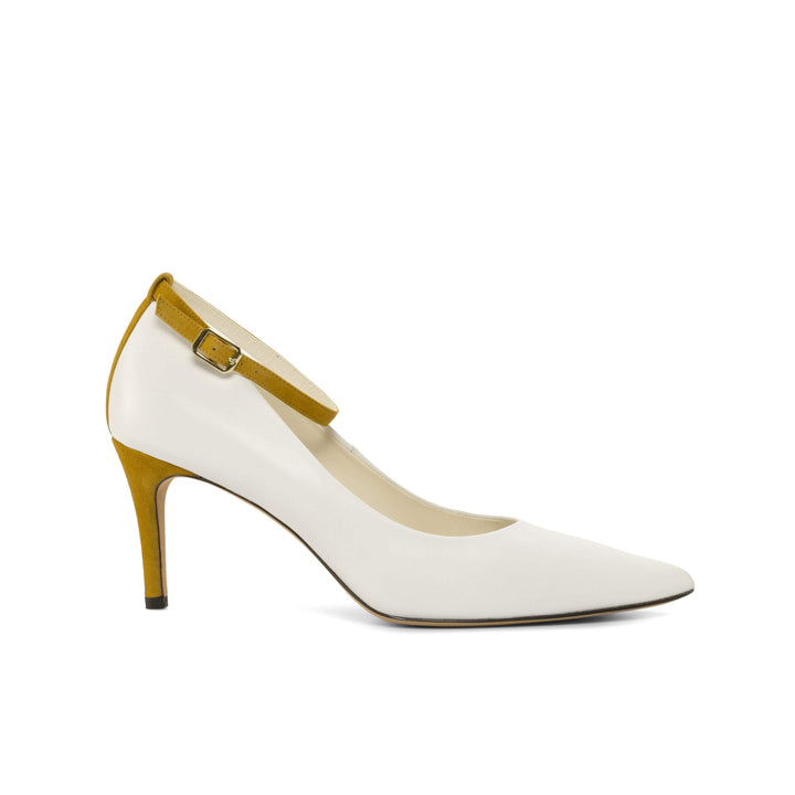 Women's Florence  High Heels Leather Pure White 4781 3- MERRIMIUM