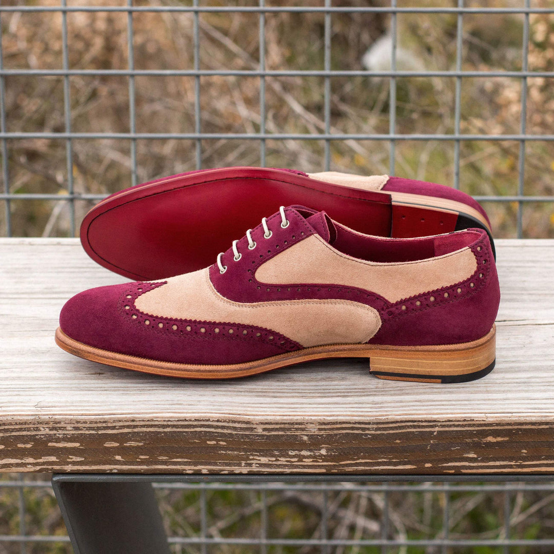 Women's Full Brogue Shoes Leather Brown Burgundy 3954 1- MERRIMIUM--GID-2344-3954