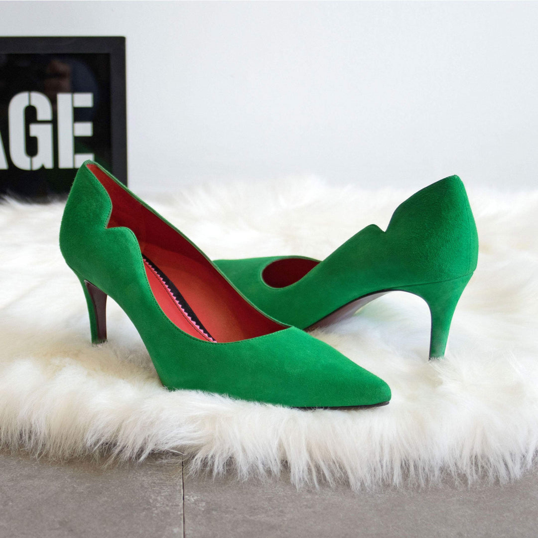 Women's Genoa High Heels Leather Clover Green 5278 1- MERRIMIUM--GID-4046-5278