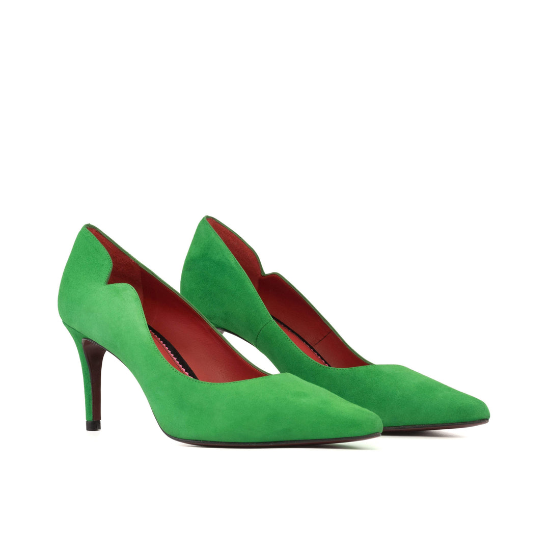 Women's Genoa High Heels Leather Clover Green 5278 4- MERRIMIUM