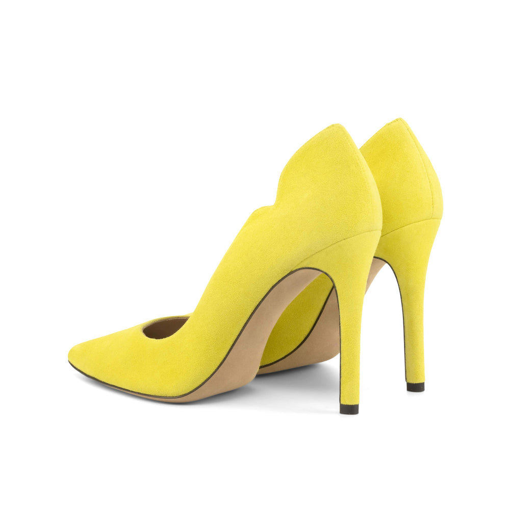 Women's Genoa High Heels Leather Lemon Yellow 4768 2- MERRIMIUM