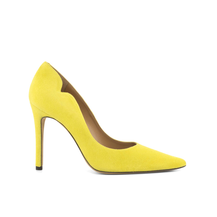 Women's Genoa High Heels Leather Lemon Yellow 4768 3- MERRIMIUM