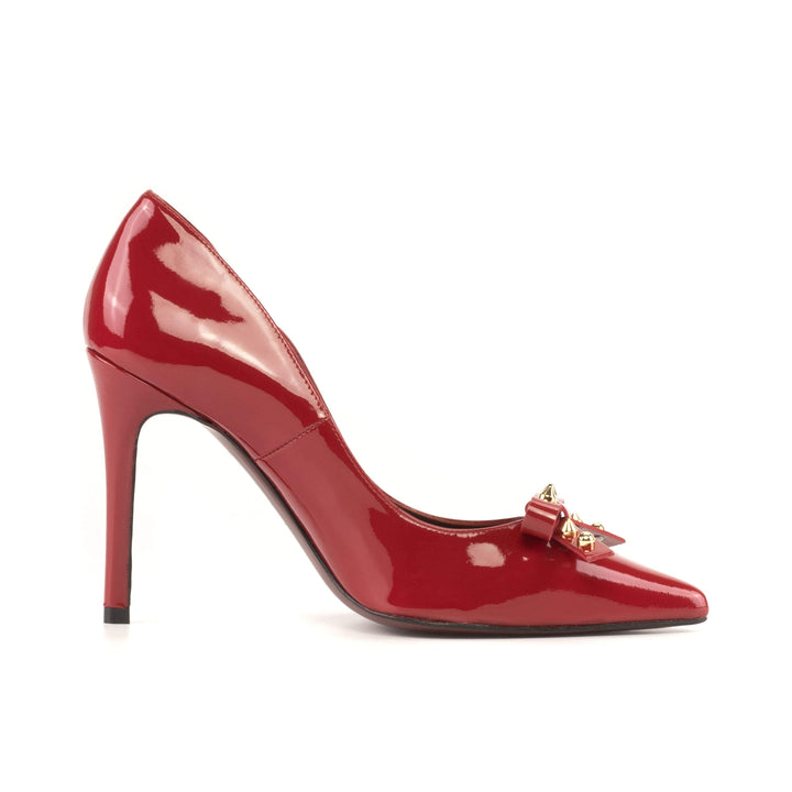 Women's Genoa High Heels Leather Passion Red 5474 3- MERRIMIUM