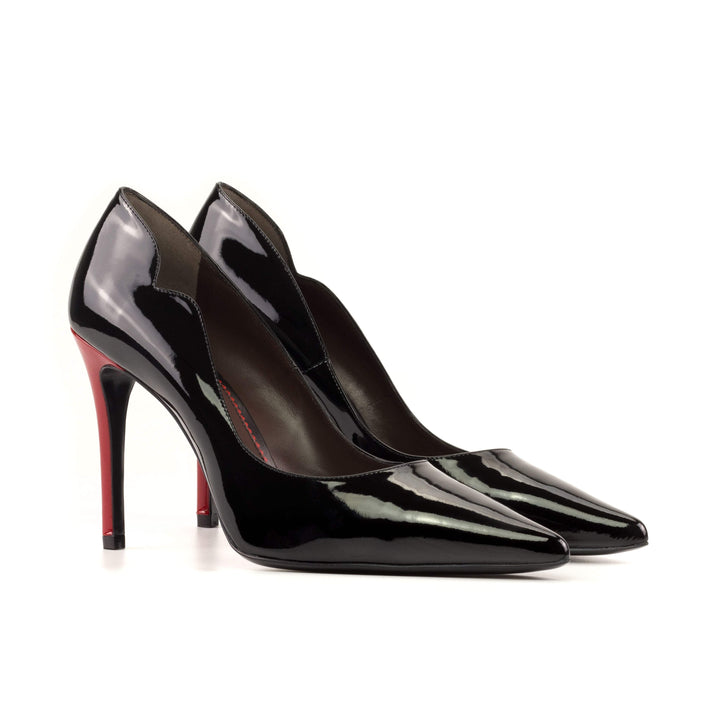 Women's Genoa High Heels Leather Passion Red Luxury Black 5451 4- MERRIMIUM