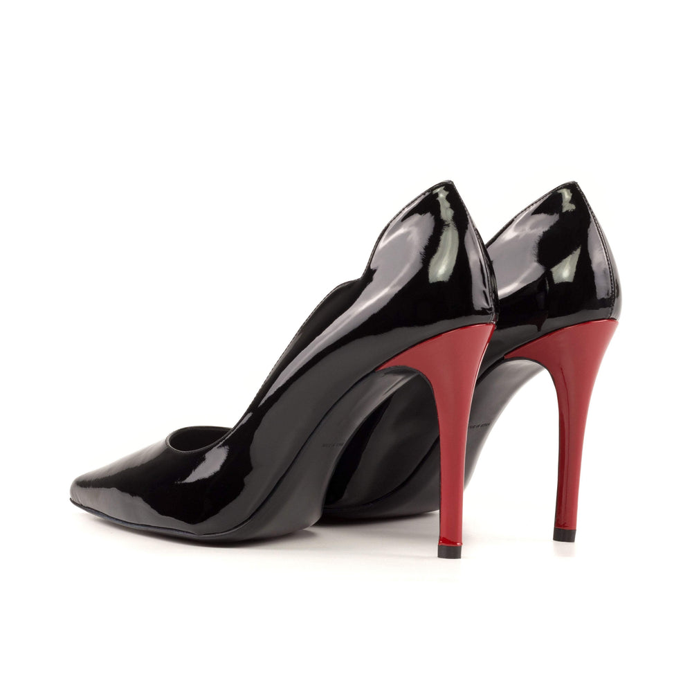 Women's Genoa High Heels Leather Passion Red Luxury Black 5451 2- MERRIMIUM