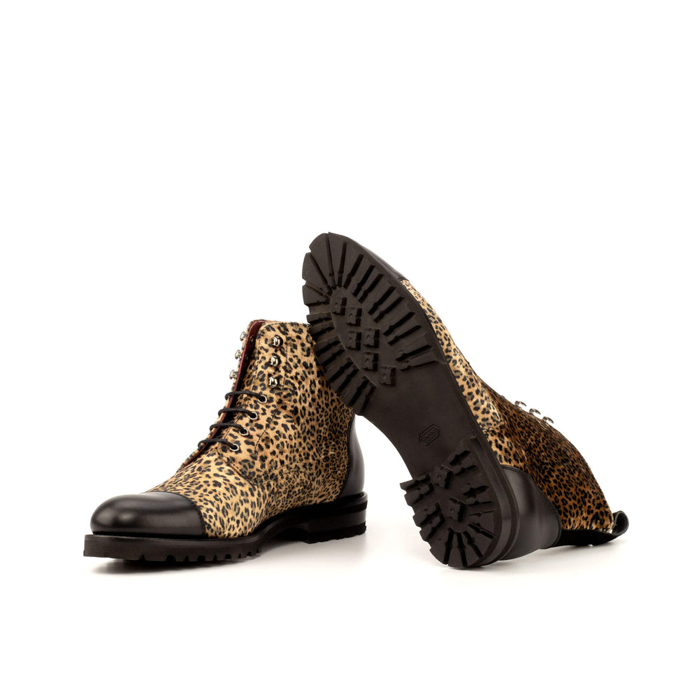 Women's Lace Up Captoe Boot Leather Brown Black 3894 2- MERRIMIUM
