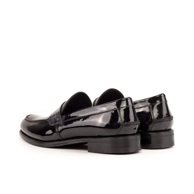 Women's Loafer  Shoes Patina Leather Black Grey 5643 4- MERRIMIUM
