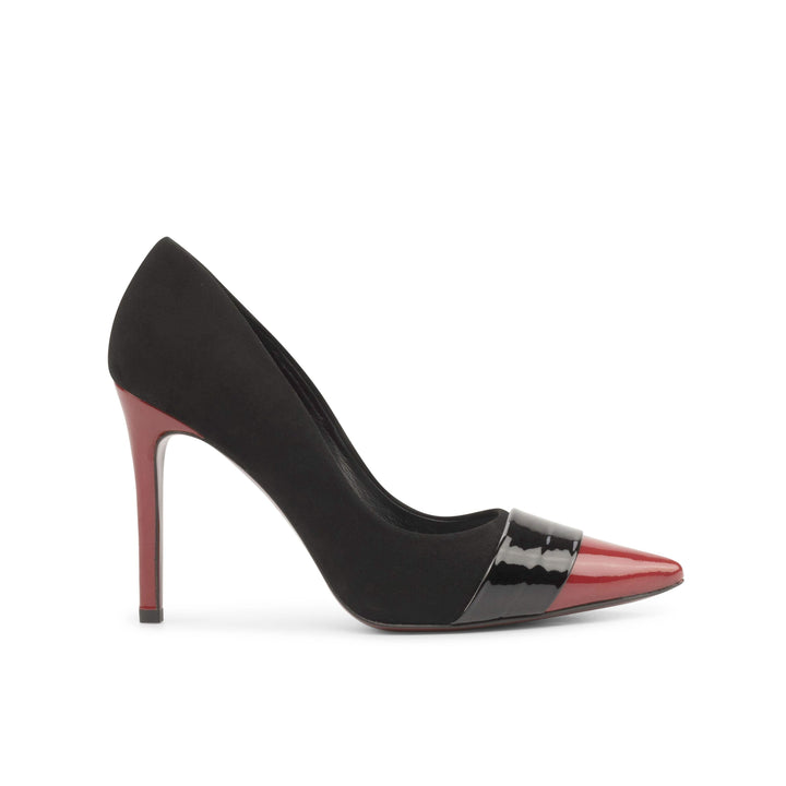 Women's Milan High Heels Leather Luxury Black Passion Red 4912 3- MERRIMIUM
