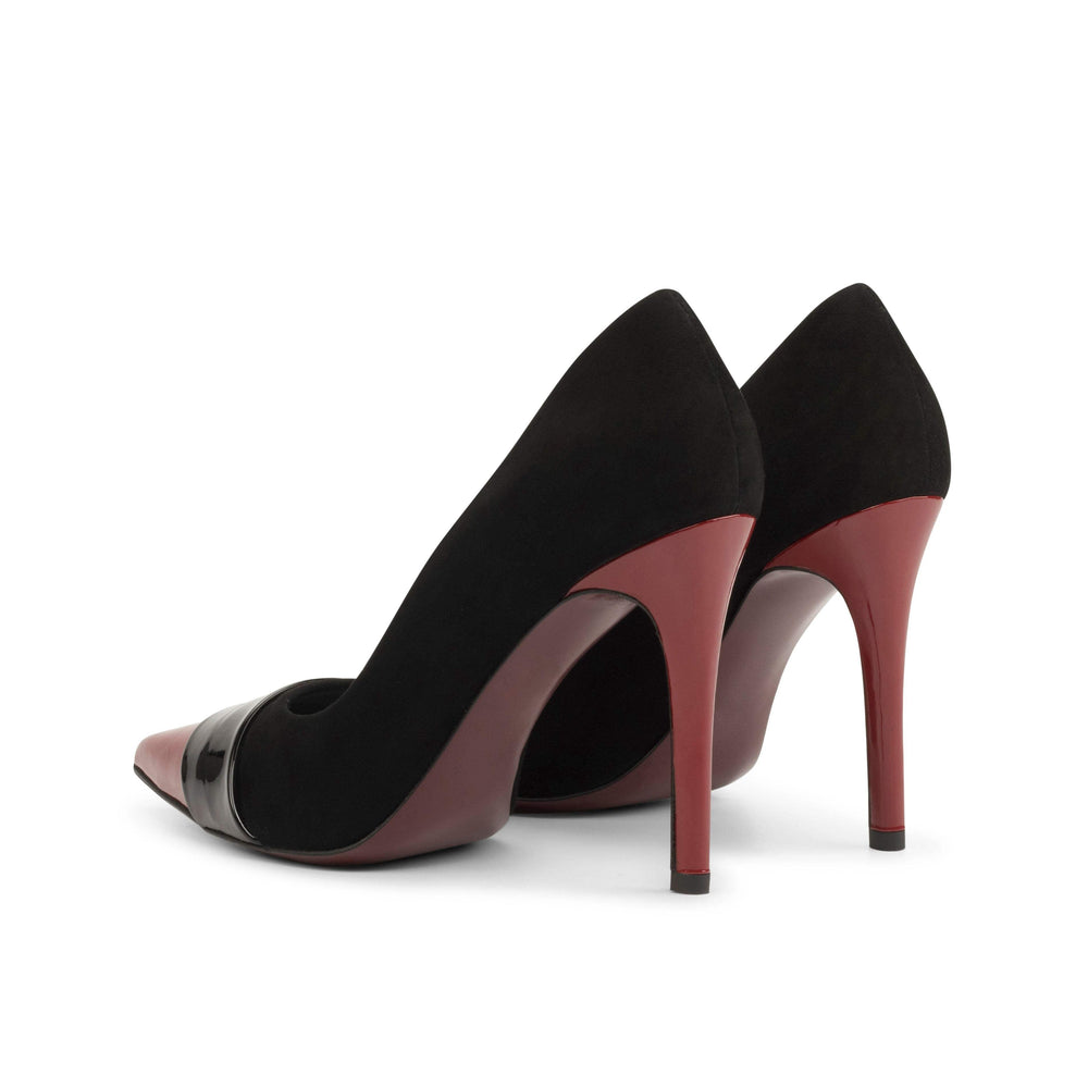 Women's Milan High Heels Leather Luxury Black Passion Red 4912 2- MERRIMIUM