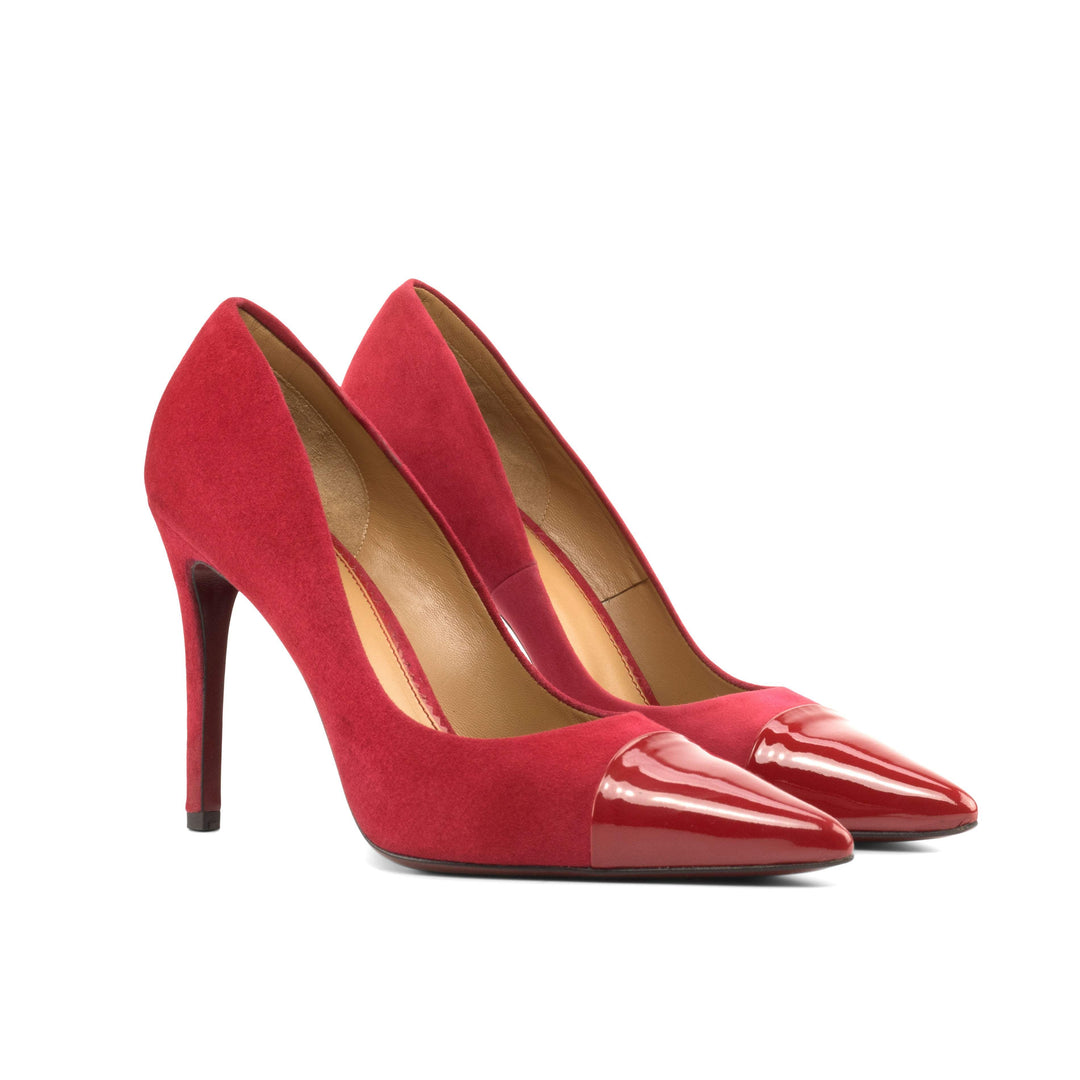 Women's Milan High Heels Leather Passion Red 4773 4- MERRIMIUM