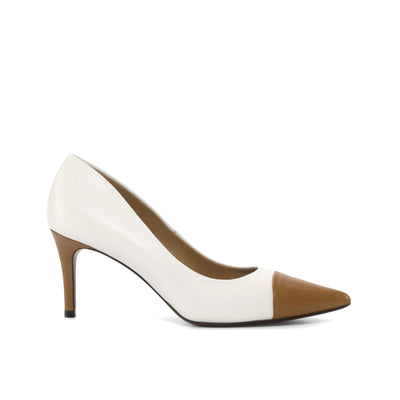 Women's Milan High Heels Leather Pure White 4767 3- MERRIMIUM