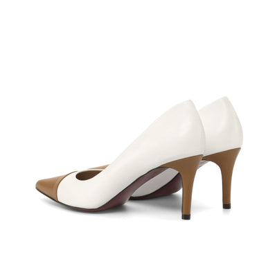 Women's Milan High Heels Leather Pure White 4767 2- MERRIMIUM