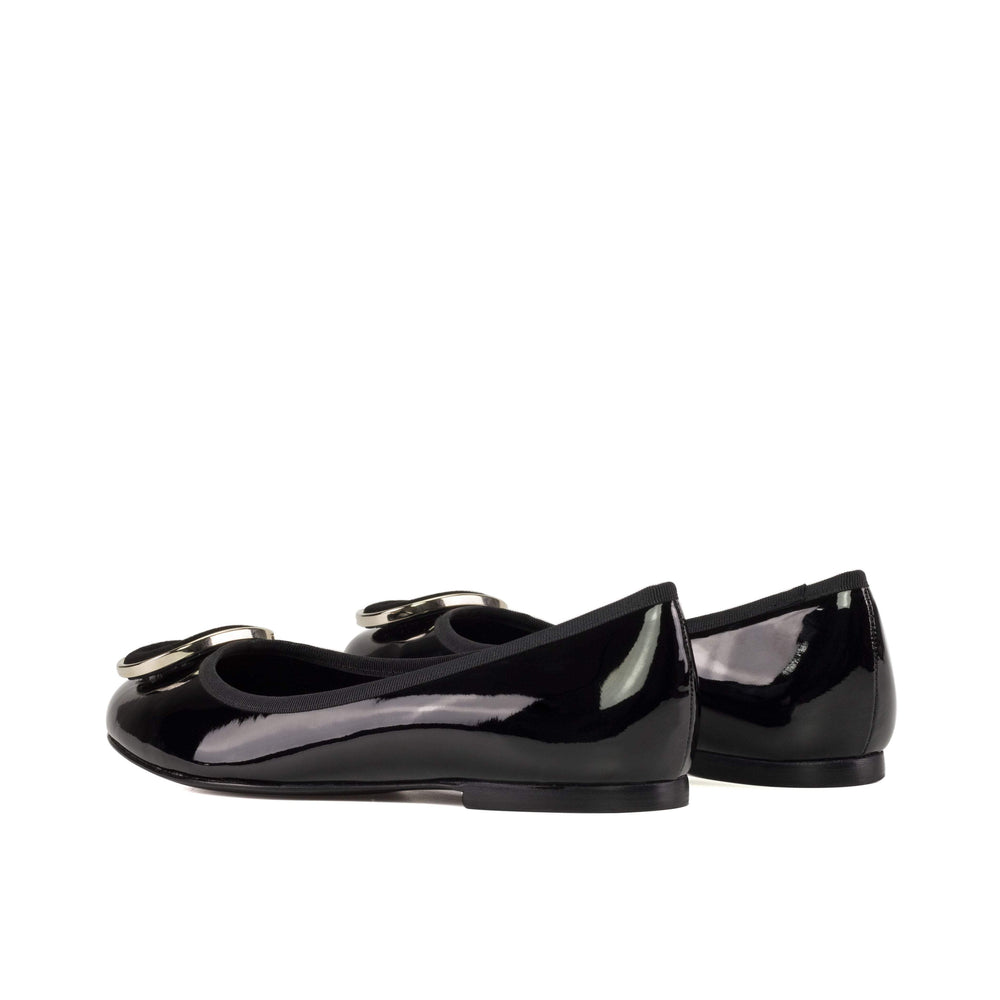 Women's Rome Flat Shoes Leather Luxury Black 5240 2- MERRIMIUM