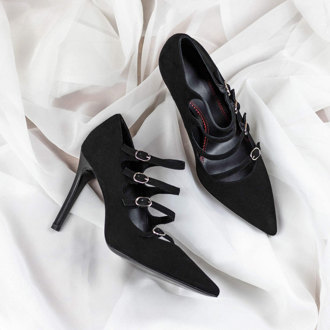 Women's Venice High Heels Leather Luxury Black 4772 1- MERRIMIUM--GID-4028-4772