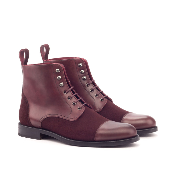 Women's Lace Up Captoe Boot Leather Burgundy 3181 3 MERRIMIUM