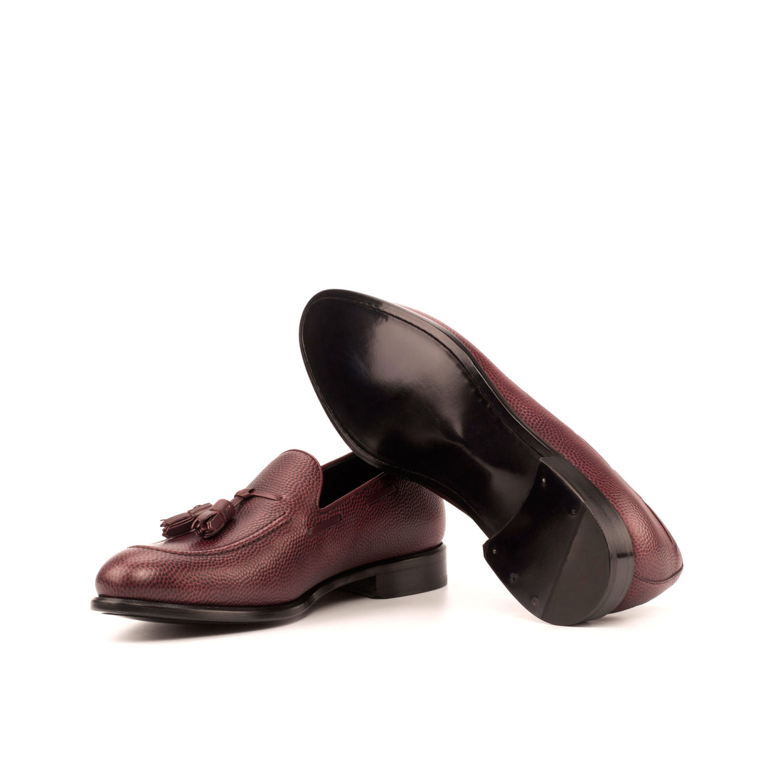 Men's Loafer Leather Shoes Wide Plus Size Burgundy 3935 2 MERRIMIUM