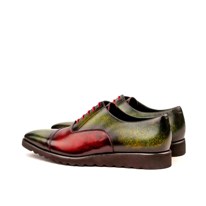 Men's Oxford Shoes Patina Wide Burgundy Green 2506 4 MERRIMIUM