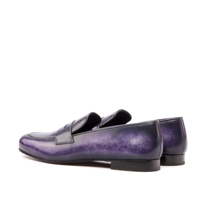 Men's Wellington Slippers Patina Leather Wide Plus Size Violet 3503 3 MERRIMIUM