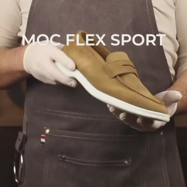 Men's Flex Sport Laced Leather Boots Brown 5897