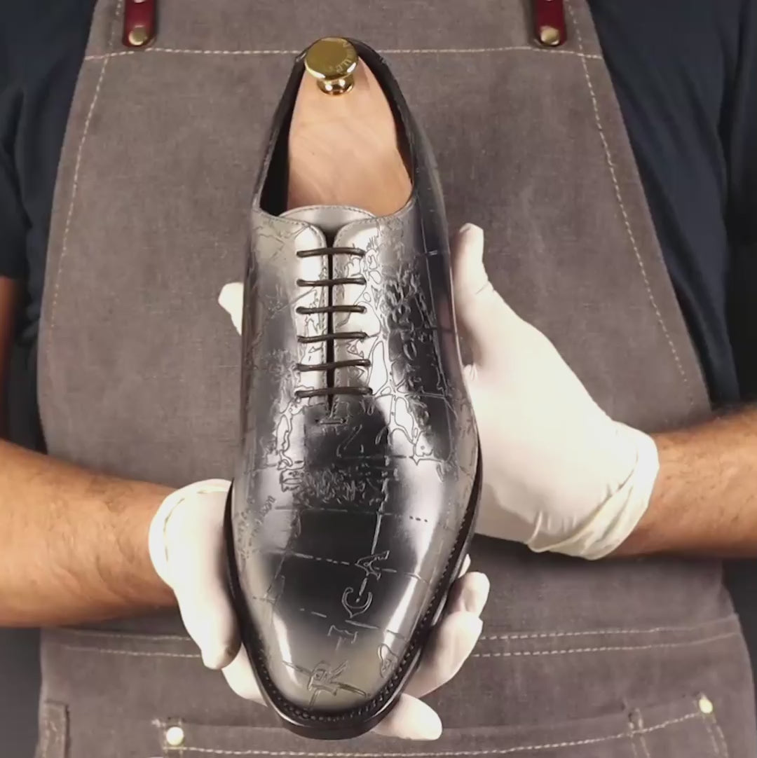 Men's Cartography Reverse Patina Wholecut Goodyear Welt Shoes Limited Edition