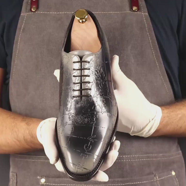 Men's Cartography Reverse Patina Wholecut Goodyear Welt Shoes Limited Edition