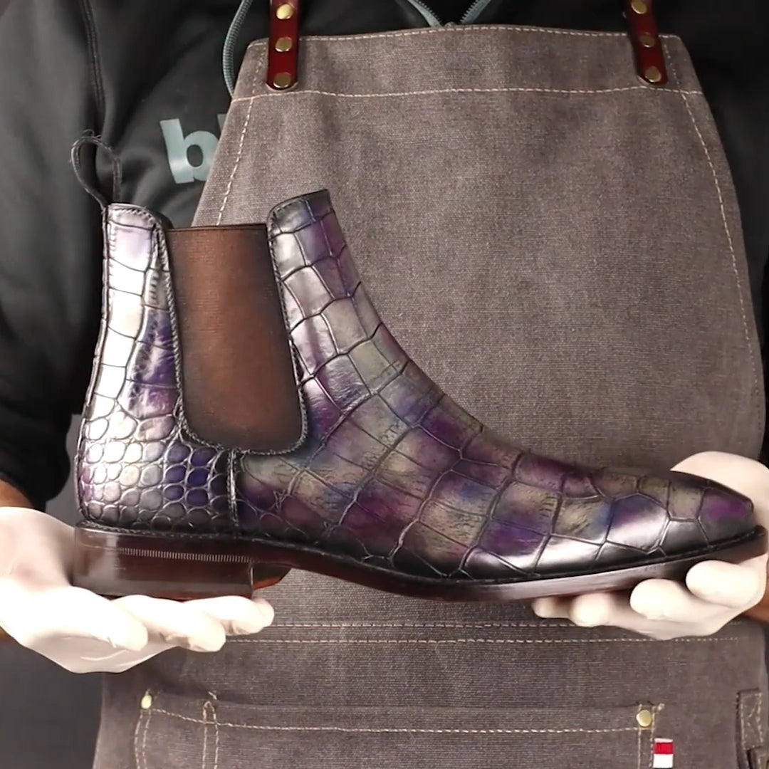Men's Croc Alexandria Patina Chelsea Goodyear Welt Boots Limited Edition